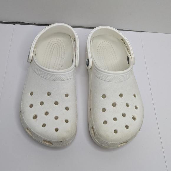 Crocs White Sandal Water Shoe 7 Women - Picture 2 of 7